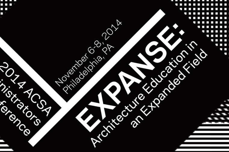 Sign for "Expanse: Architecture education in an expanded field."