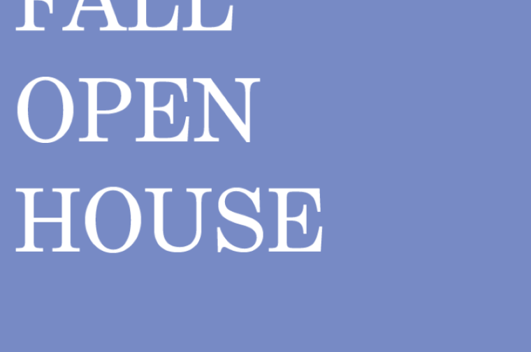 Fall Open House: Monday, November 1, 2021