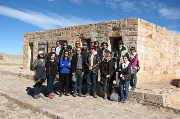 Historic Preservation and Anthropology students and faculty on site