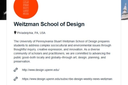 Weitzman School of Design Vimeo Account