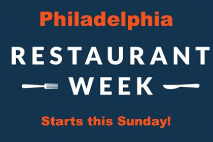 No image, just text that says "Philadelphia Restaurant Week starts This Sunday!"