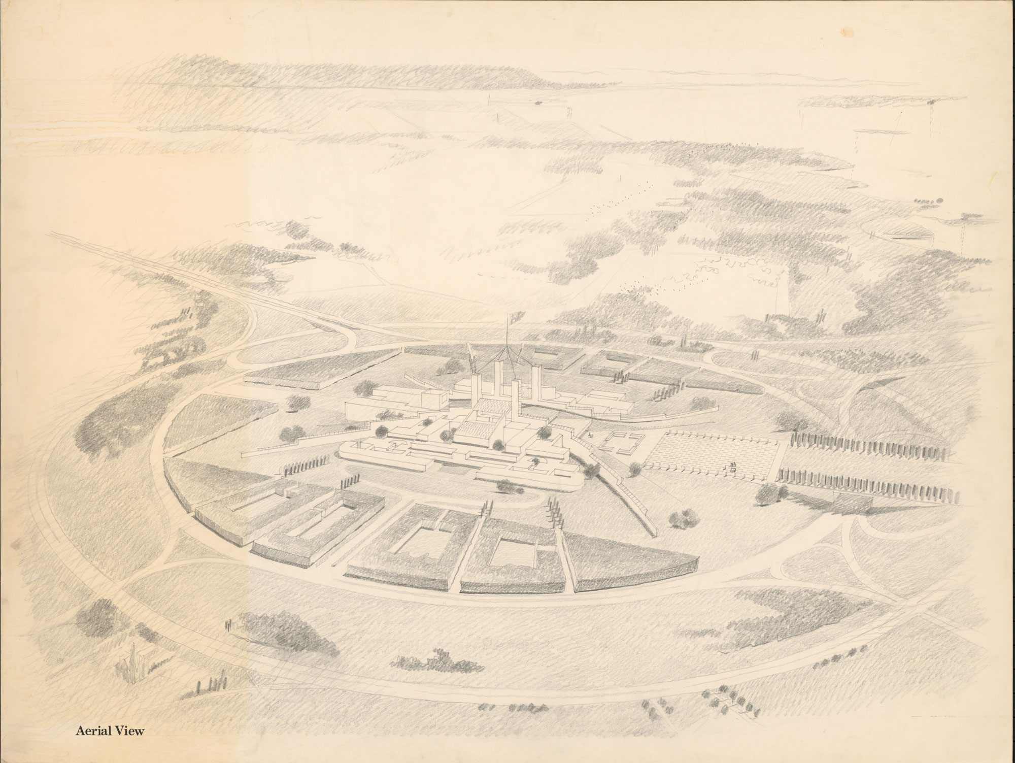 Bird eye view of design for Canberra
