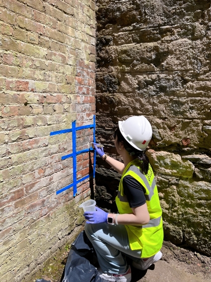 Applying D2 and ReKlaim to brick exterior wall to compare the results 