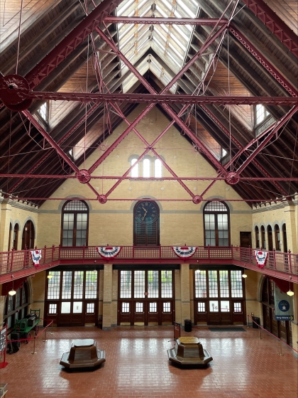 View of the interior of Central Railroad of New Jersey at Liberty State Park