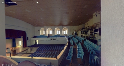 View of a 3D laser scan used to reference the existing conditions of the building 