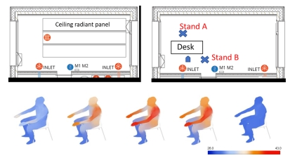 Ray-tracing MRT and human thermophysiology model