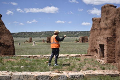 Field discussion about the process of condition assessment at WUPATKI National Monument. 