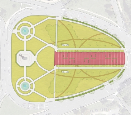 Map of section of Benjamin Franklin Parkway