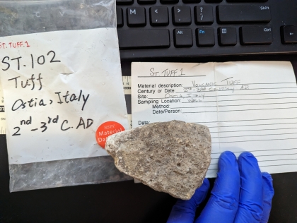 Material analysis of Volcanic Tuff