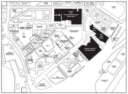 Map of University of Pennsylvania health system.