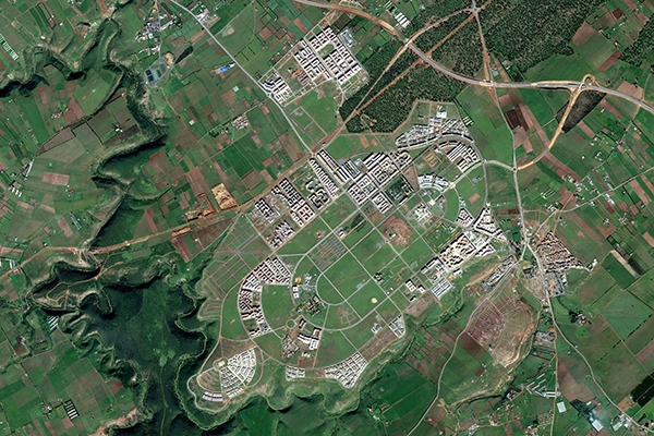 Satelite photo of urbanization in Morocco