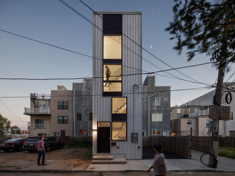 Vertical "tiny home". Tall home built on small ground area