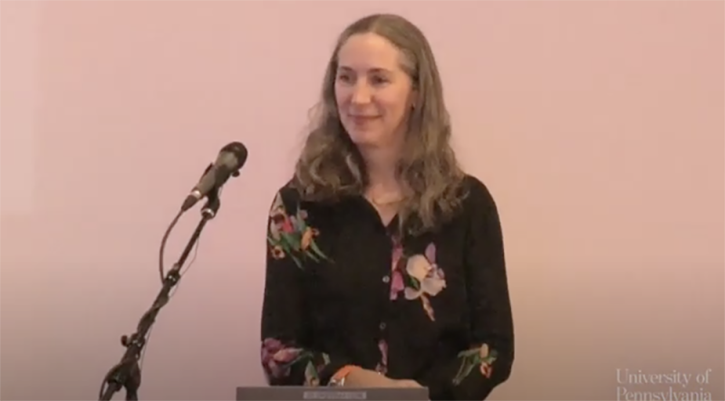 Catherine Seavit at microphone