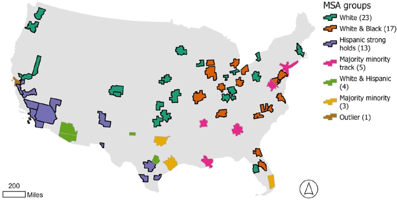 Map of Metropolitan Statistical Areas (MSA)
