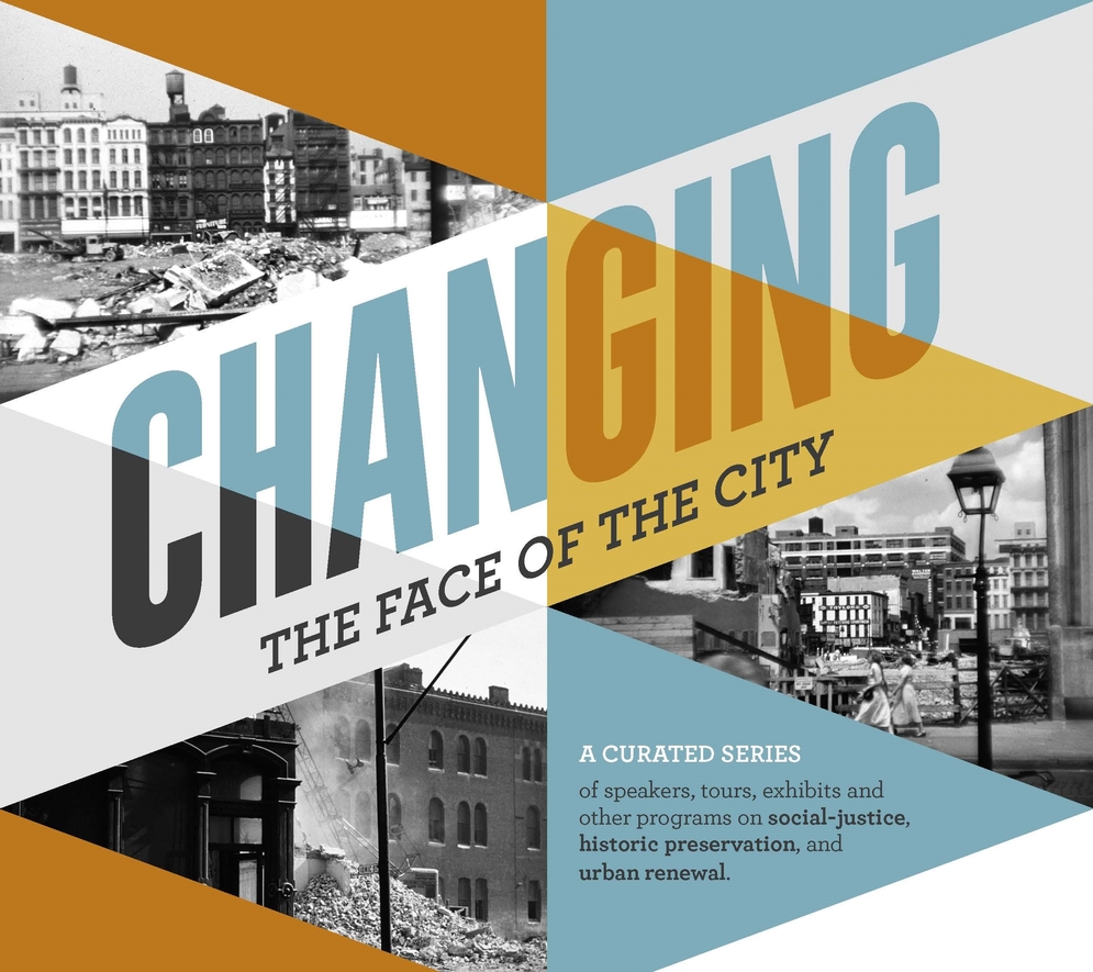 "changing the face of the city" lecture series poster