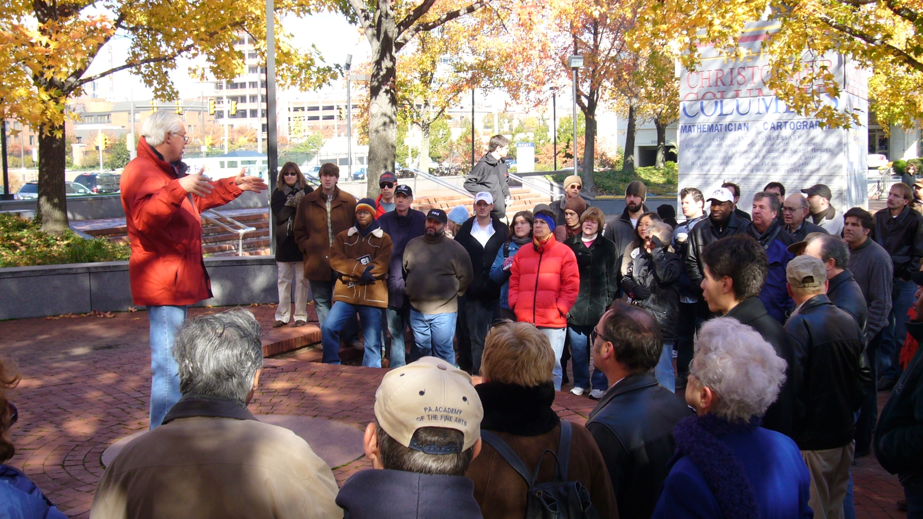 Man talks to crowd participating in the Central Delaware riverfront planning process