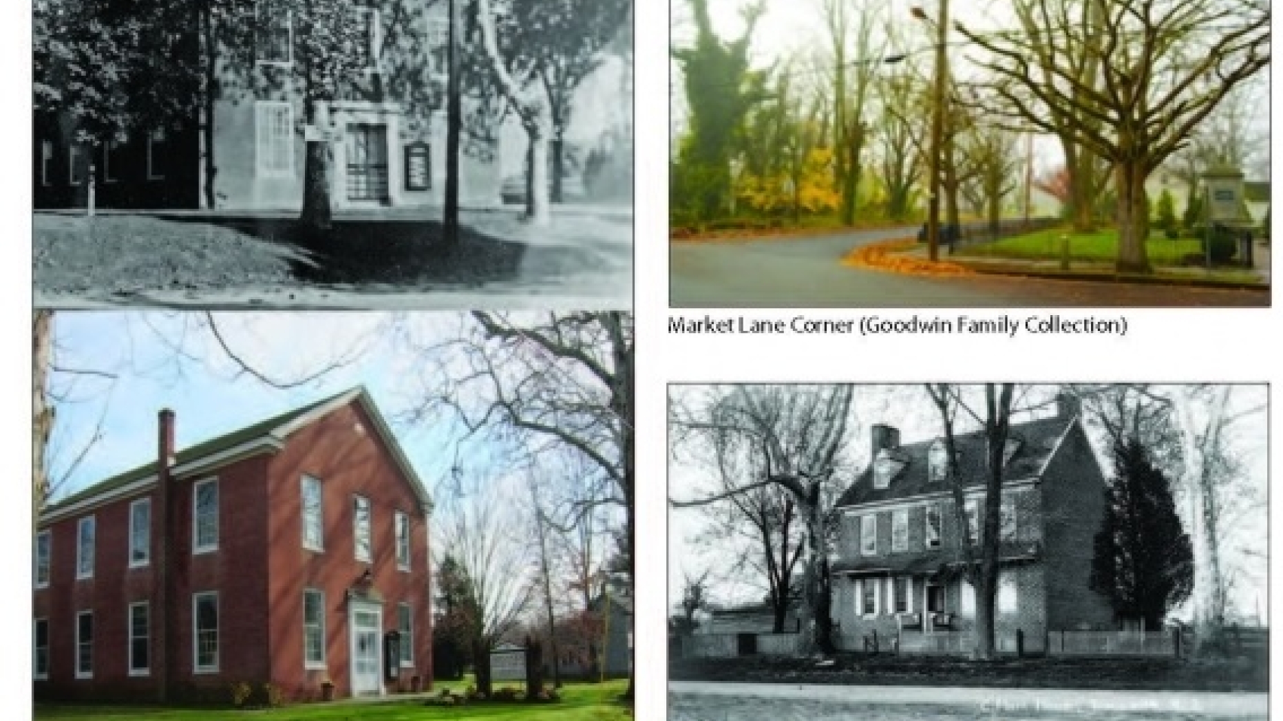 Photographs of a house in different time periods