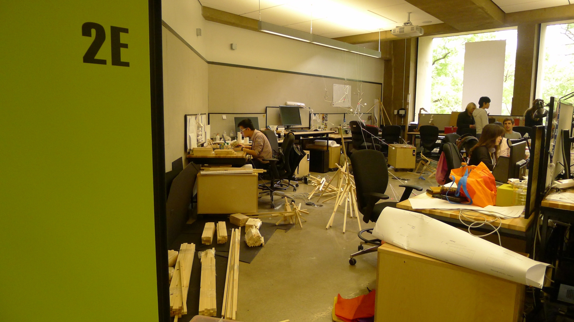 Students at work in studio