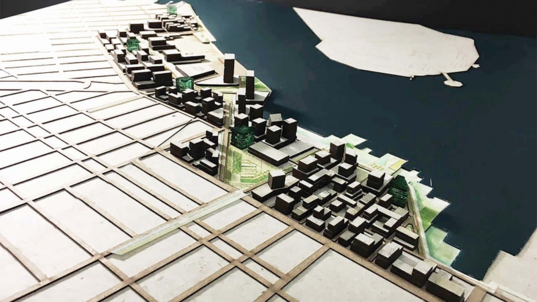 Model of section of a city.