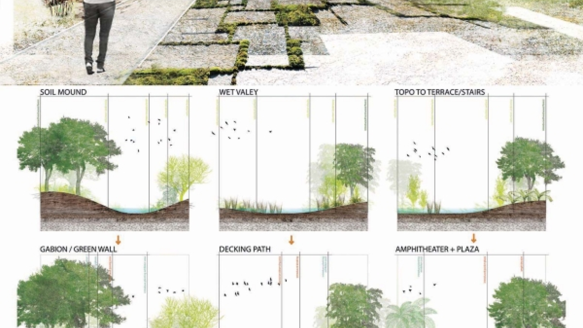 Drawing of landscaping project.