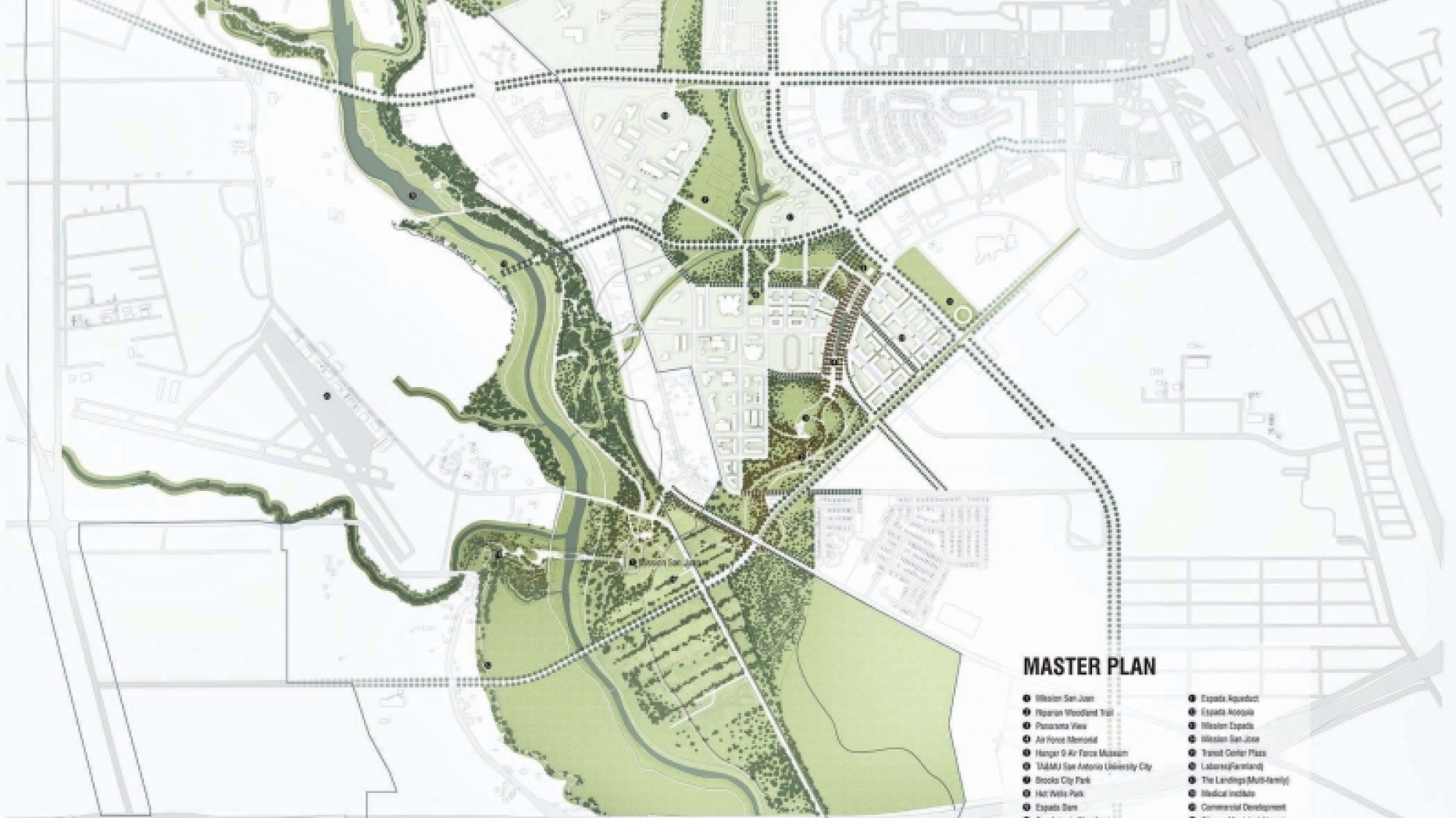 Map of large scale landscaping project.