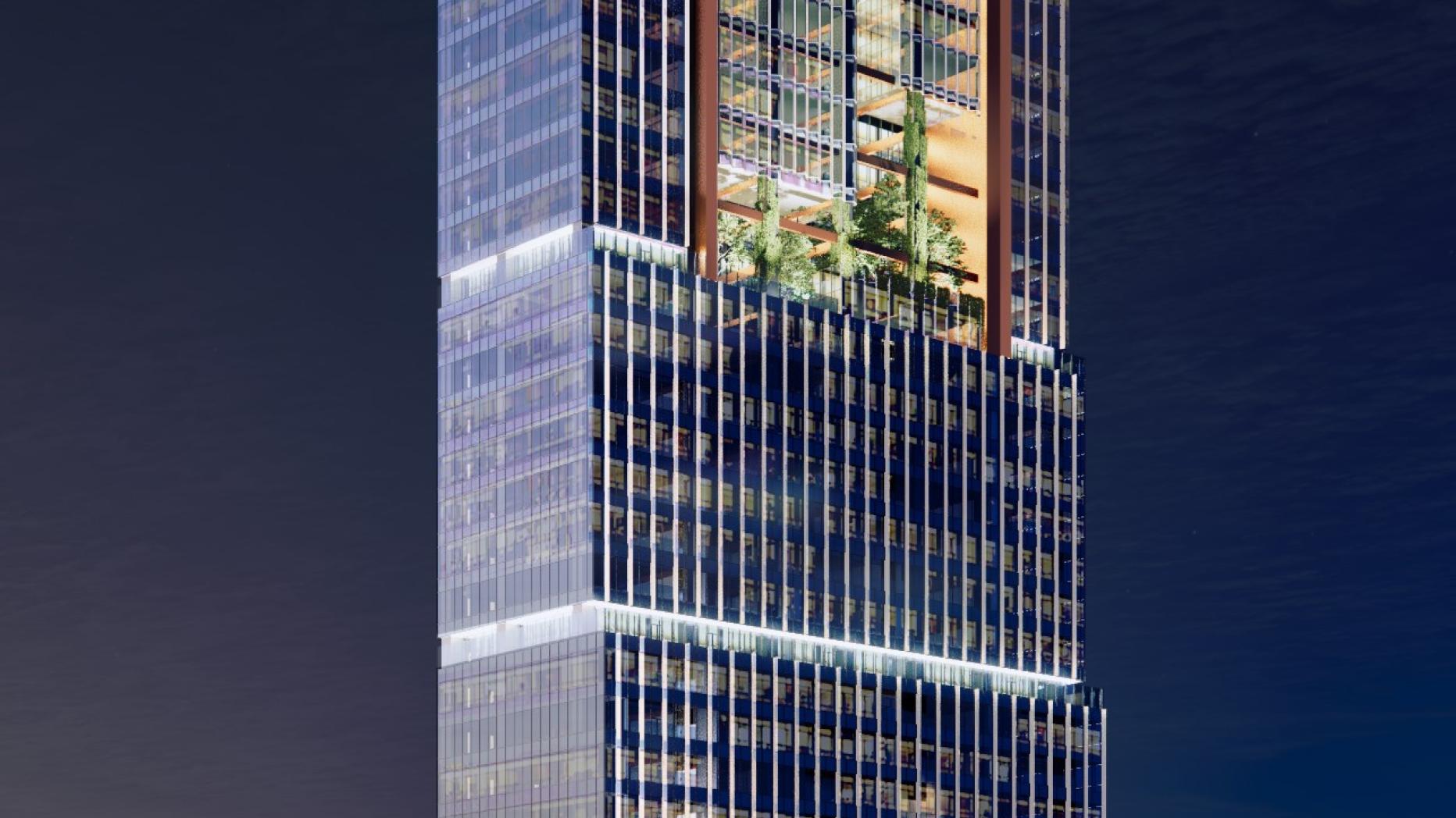 The rendering produced for the High-rise building in Taichung.