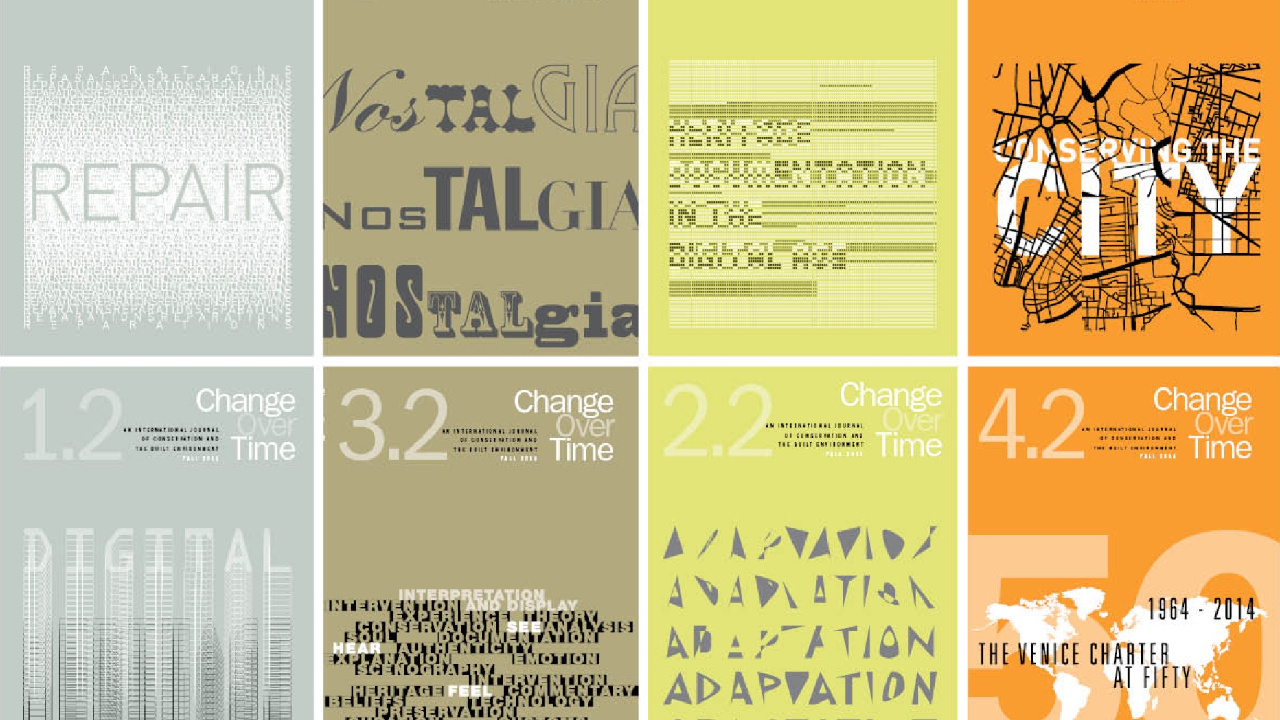 Covers for publication Change Over Time editions 1.1-4.2