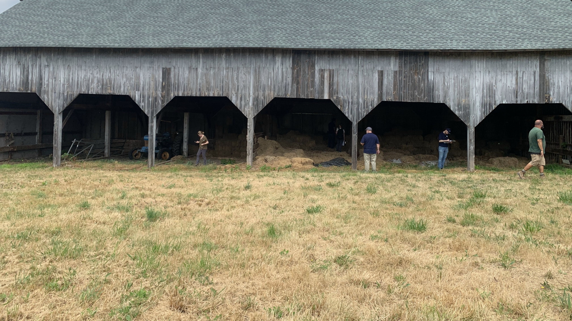 Field Survey Day. Conditions Assessment for Hey Barn in Natirar Fars, Somerset County, NJ
