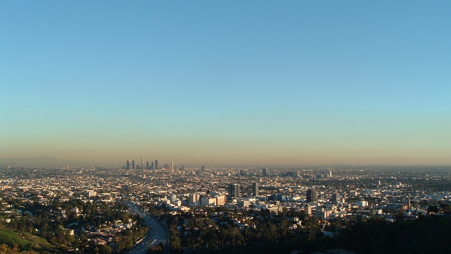 City scape and sky.