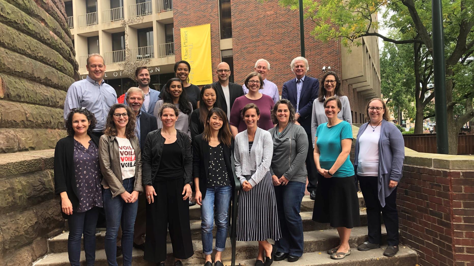 Penn Weitzman Alumni Association Members Standing Outside Meyerson Hall