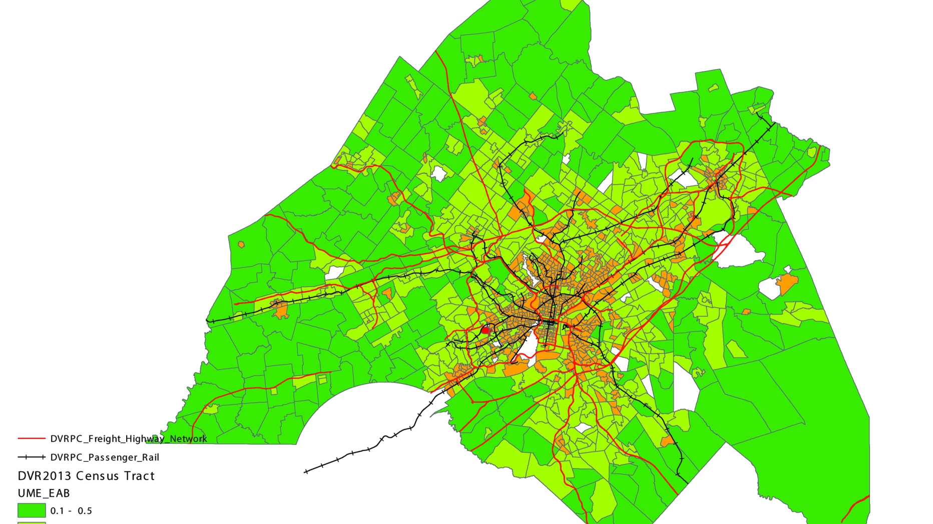 Map of locational value