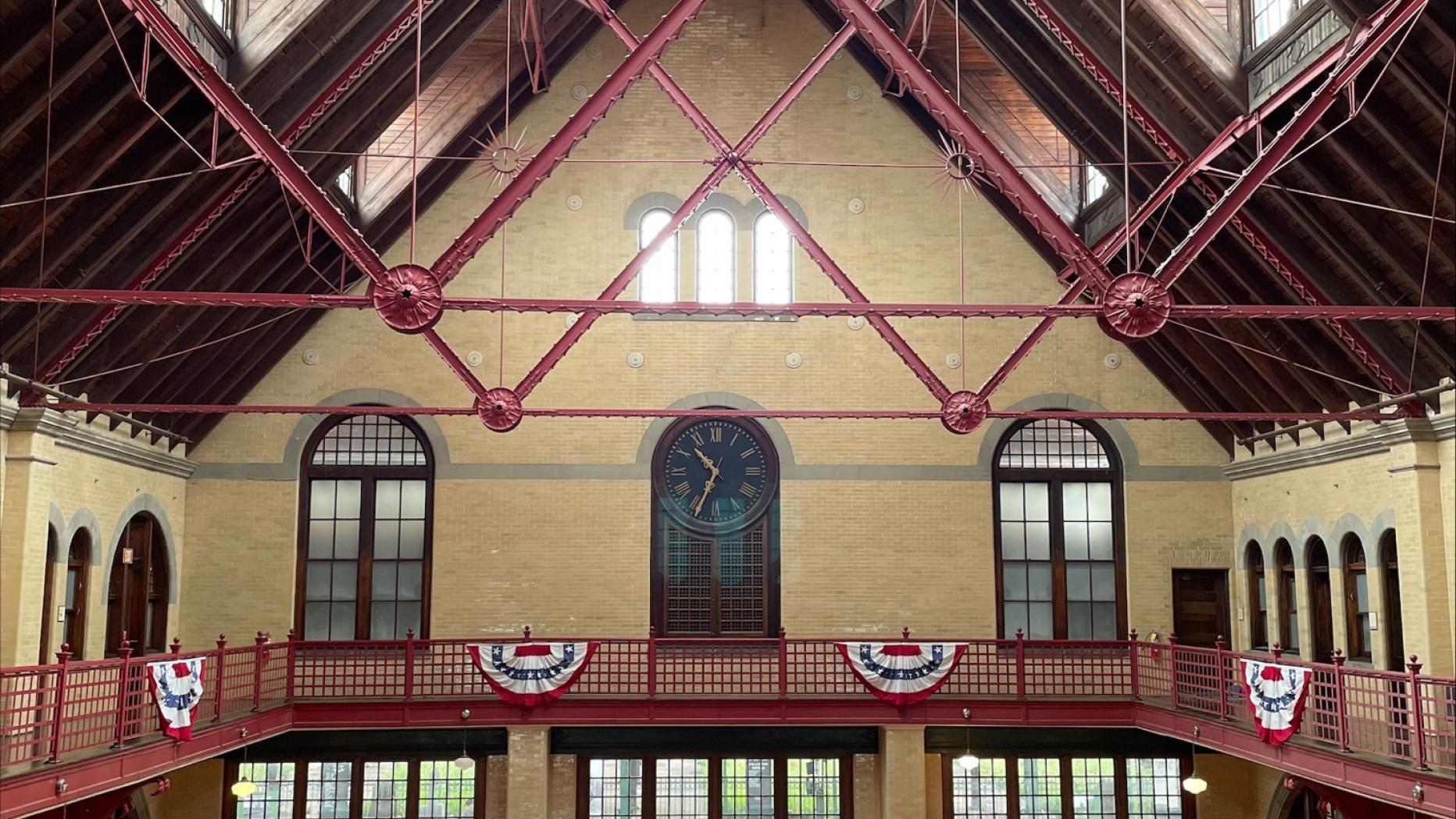 View of the interior of Central Railroad of New Jersey at Liberty State Park