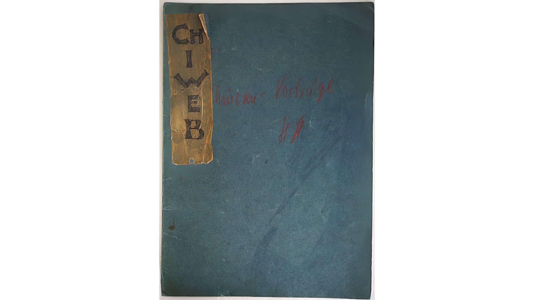 Cover of the "Chinese Werkbund" meeting minutes folder (Hugo Häring Archive, Academy of Fine Arts, Berlin)