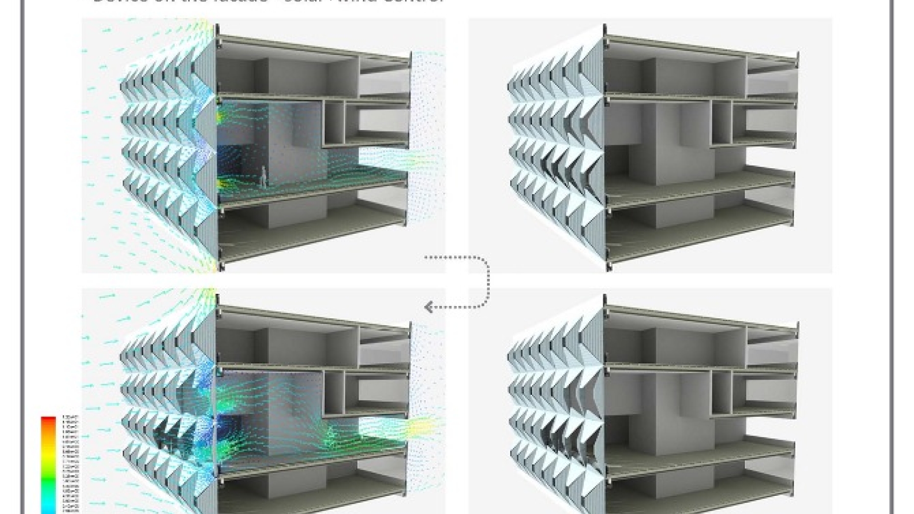 Visualization of energy saving building design.