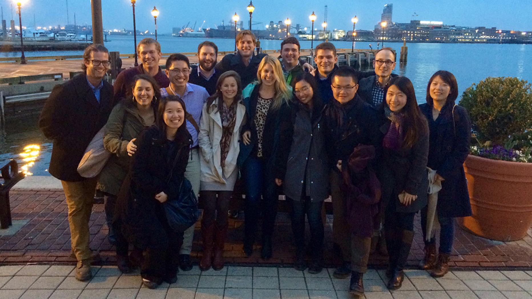 Club group photo in Fells Point, Baltimore