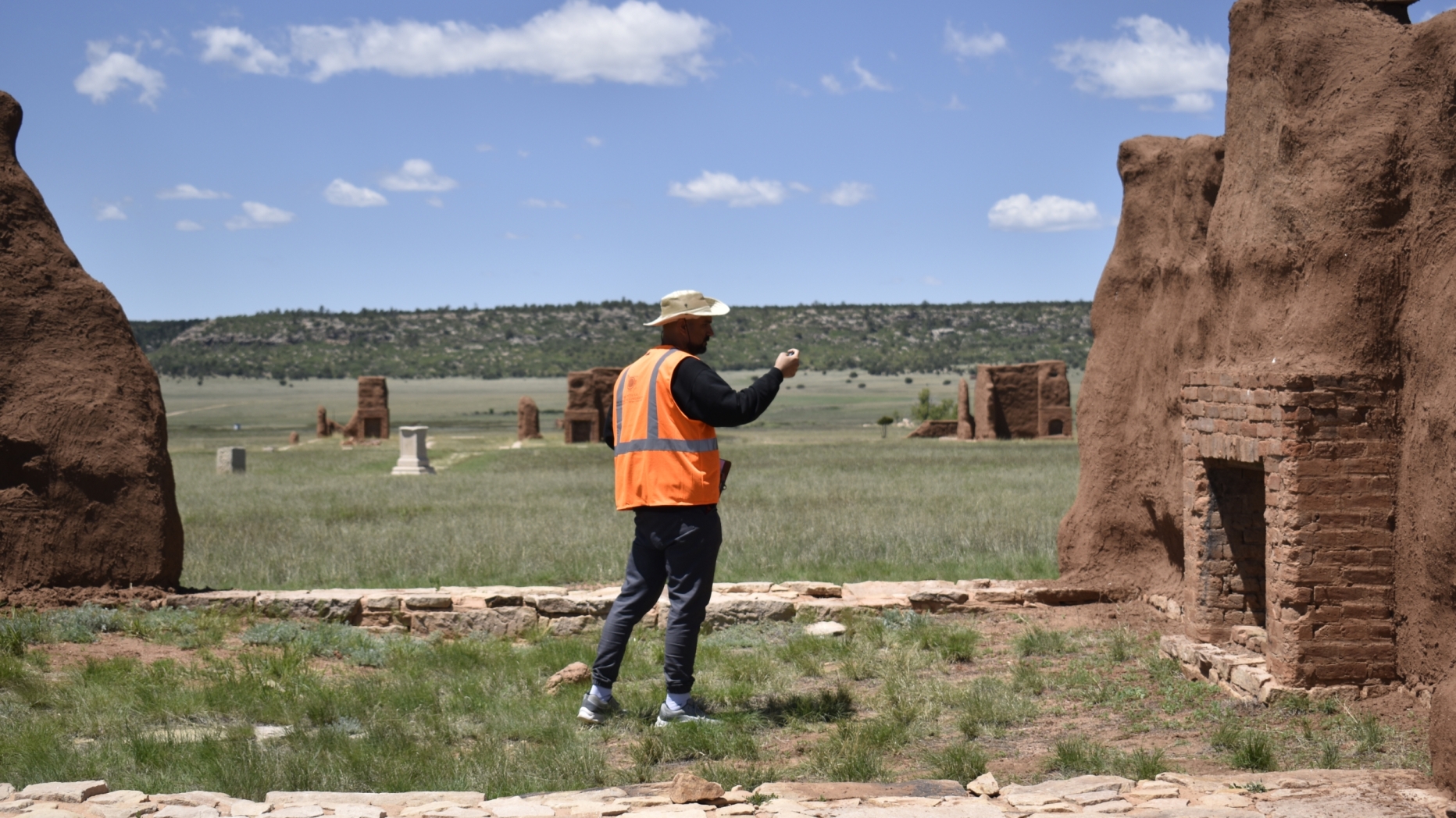 Field discussion about the process of condition assessment at WUPATKI National Monument. 