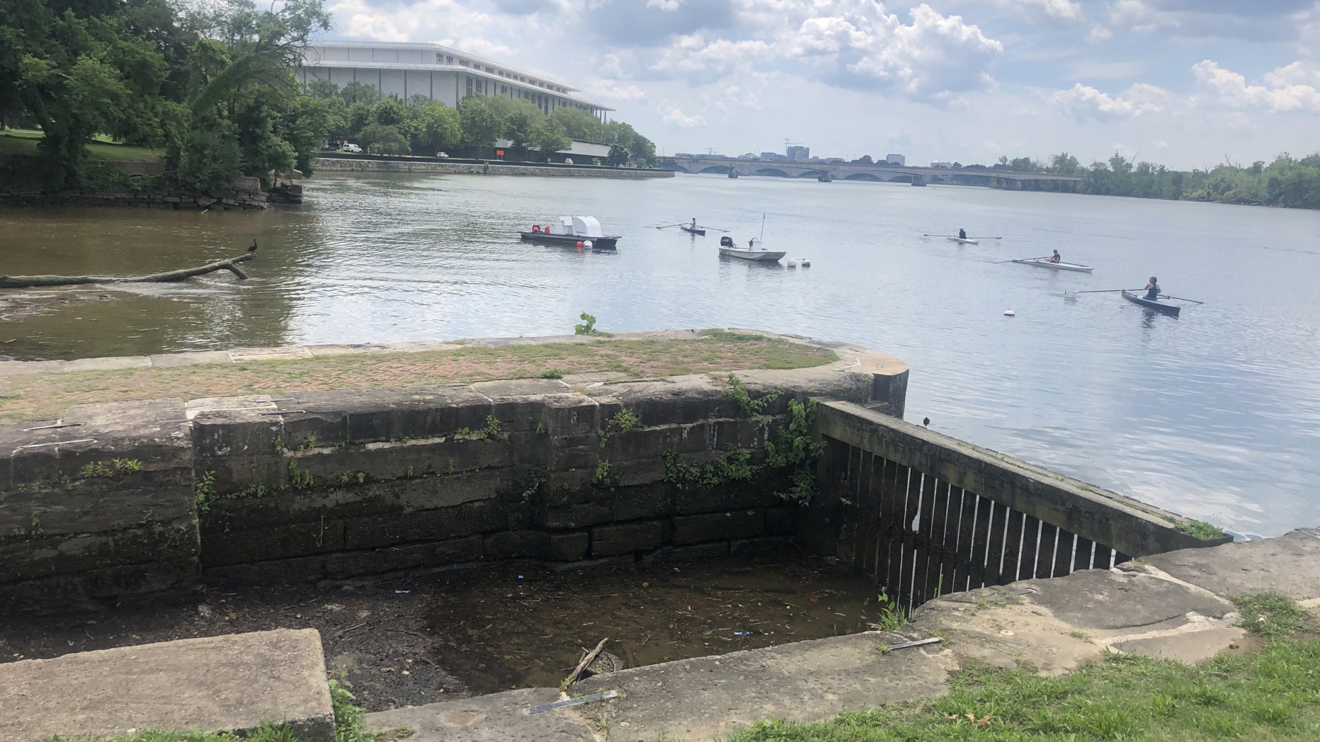 View of Mile 0 of C&O Canal and Potomac River