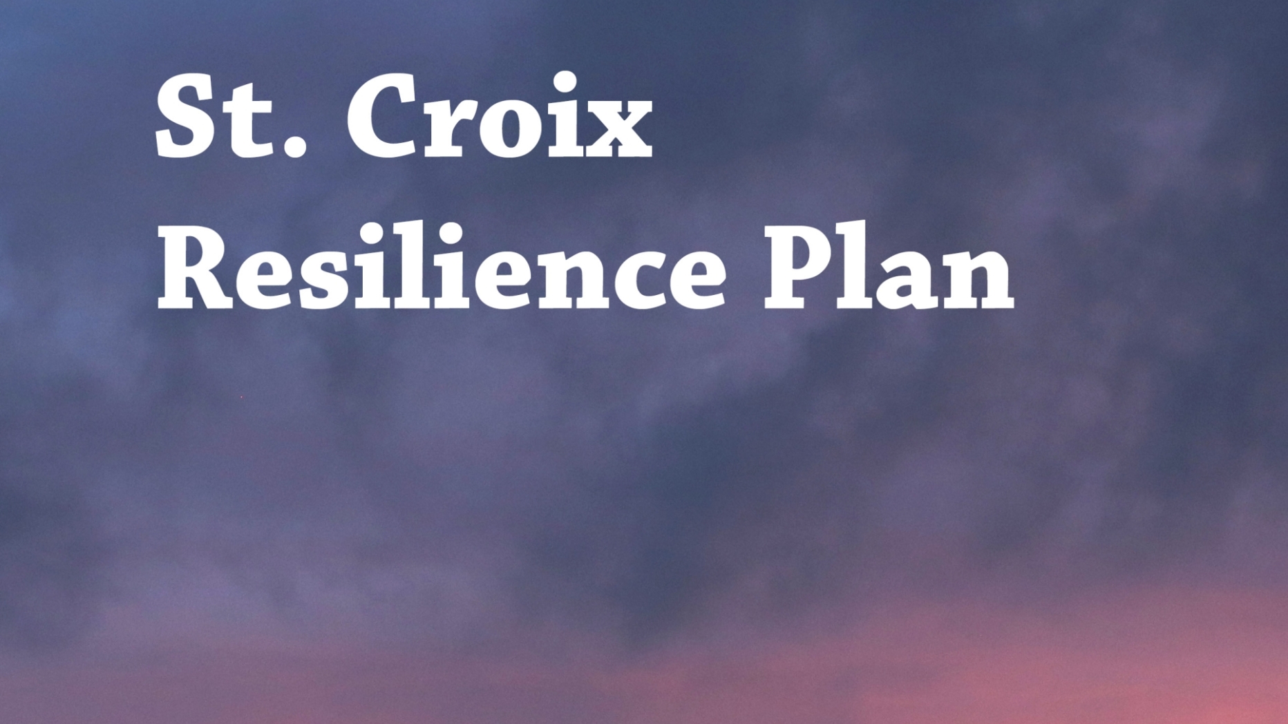 St. Croix Resilience Plan studio report cover