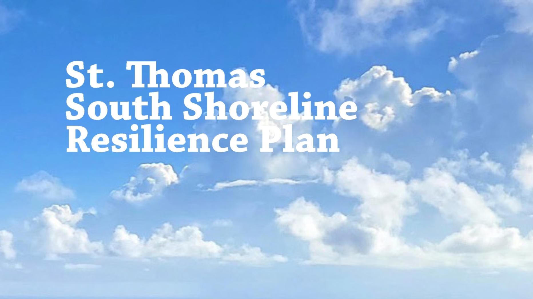 St. Thomas South Shoreline Resilience Plan report cover