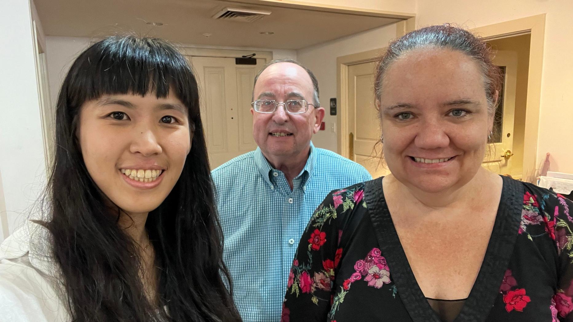 Picture with Samuel Stephens, interim executive director (center), and Ms. Shawn Carney, administrator, docent, and researcher (