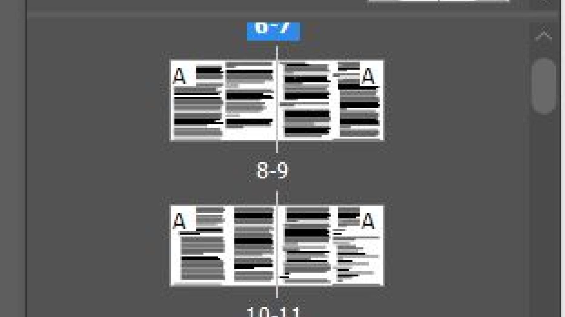 Screenshots of InDesign workspace to show the size of the plan