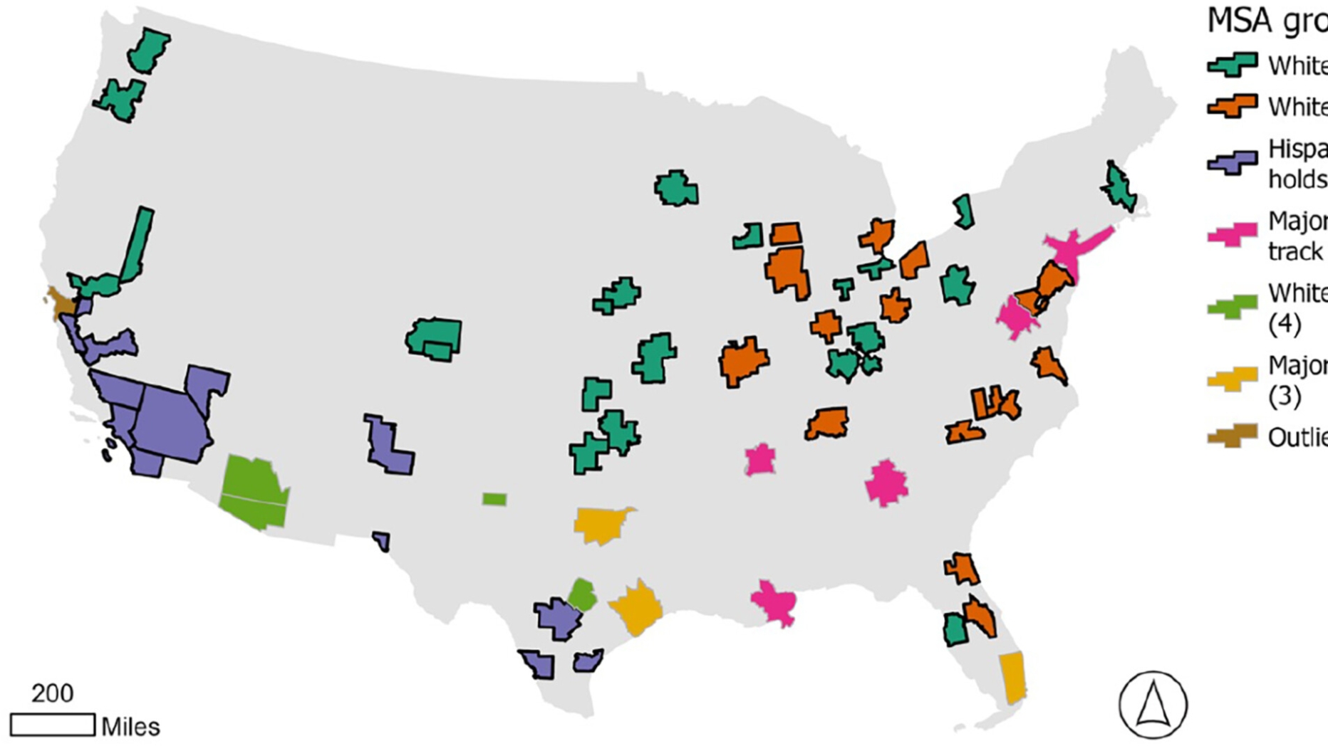 Map of Metropolitan Statistical Areas (MSA)