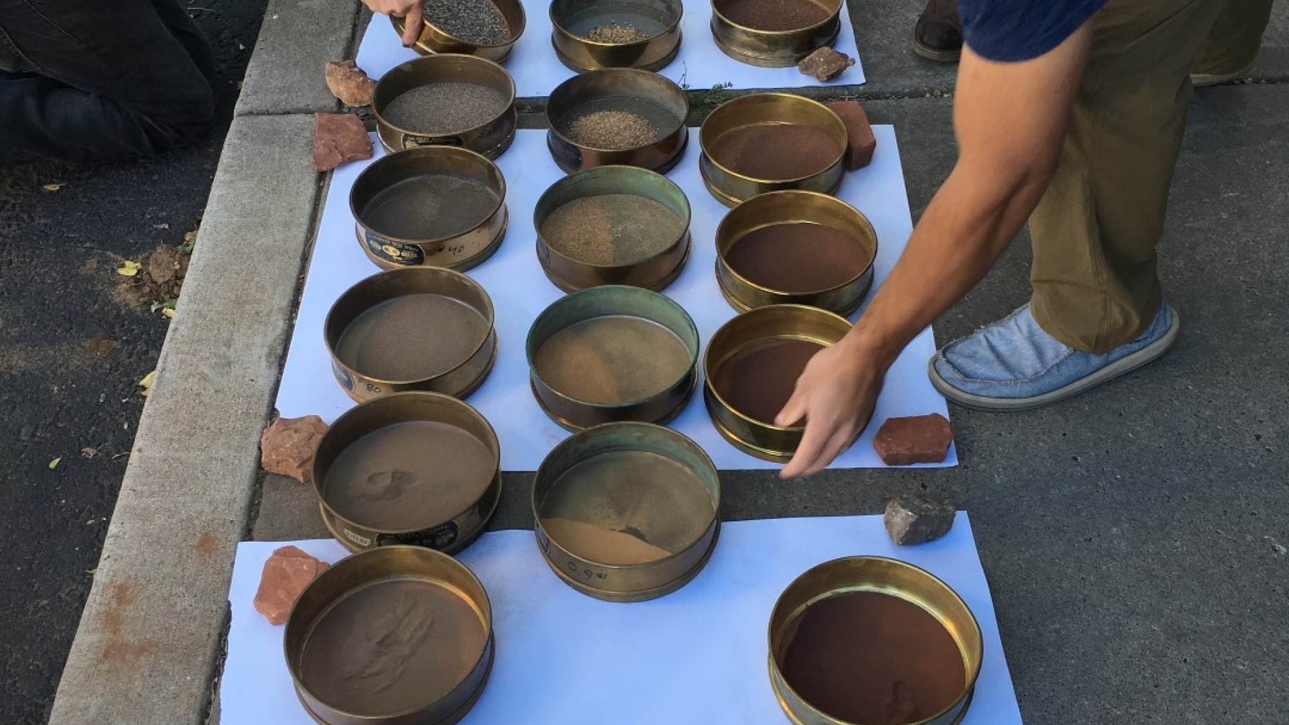 Trays on paper used in preservation effort.