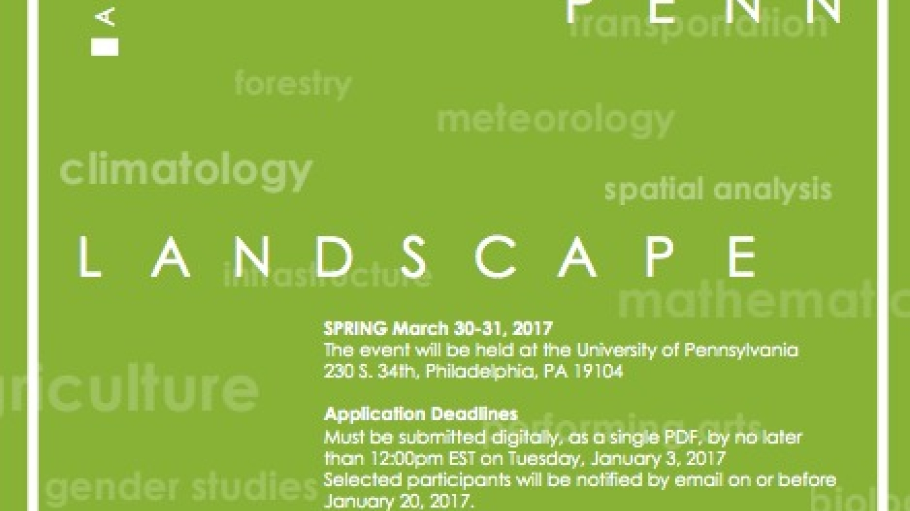 A Landscape Symposium. Penn Landscape Dialogues