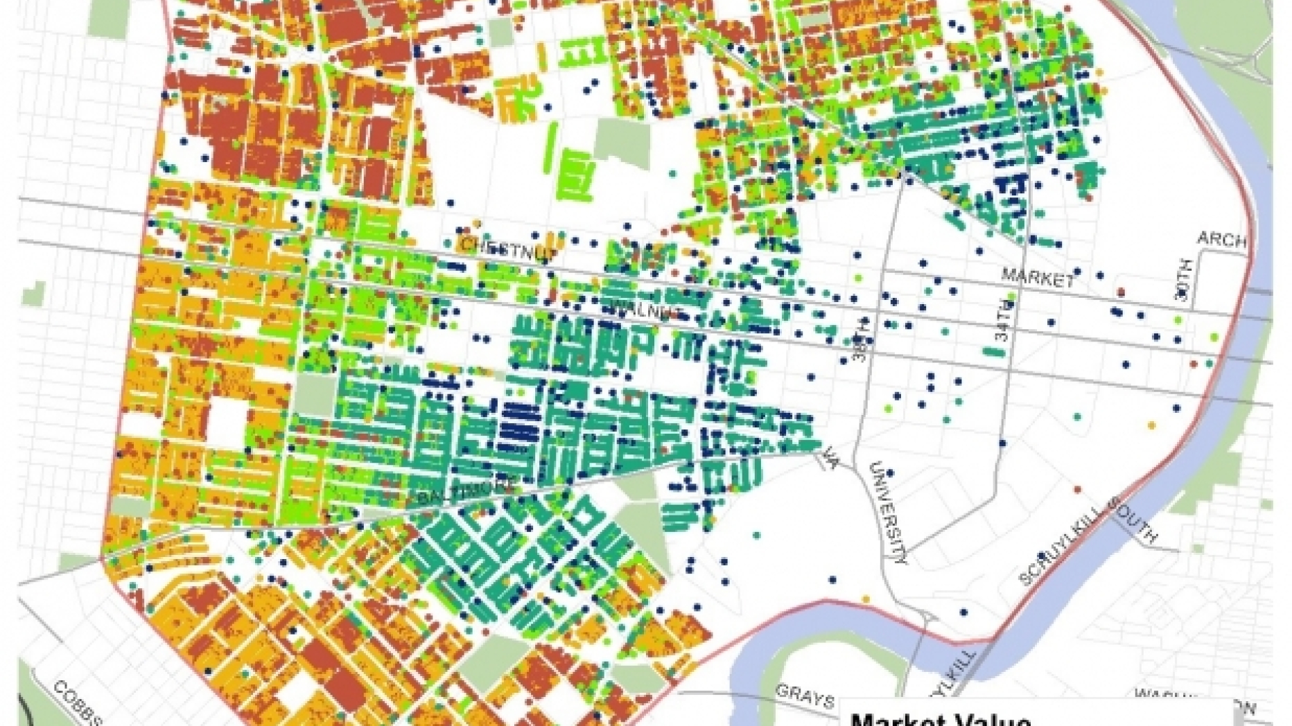 Map of West Philadelphia