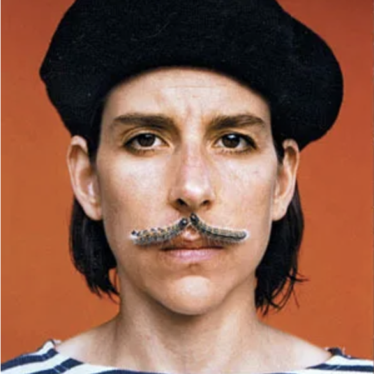 Photograph of Nina Katchadourian, Self-portrait of the artist as an artist, 2002