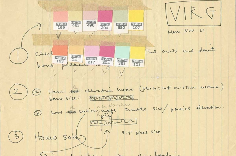 Artists notes on color samples