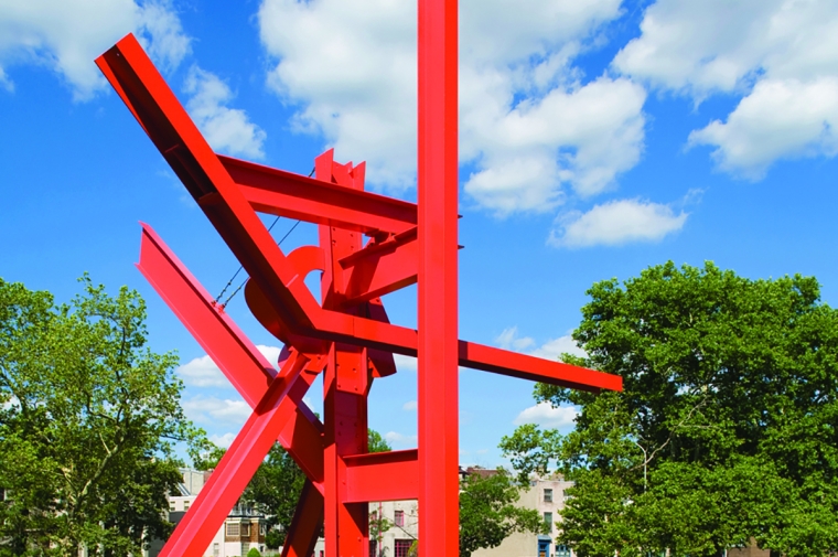 A work of art displayed on the Benjamin Franklin Parkway.
