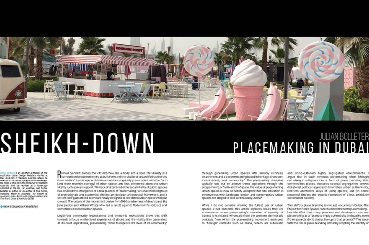 Article titled “Sheikh-Down: Placemaking in Dubai”