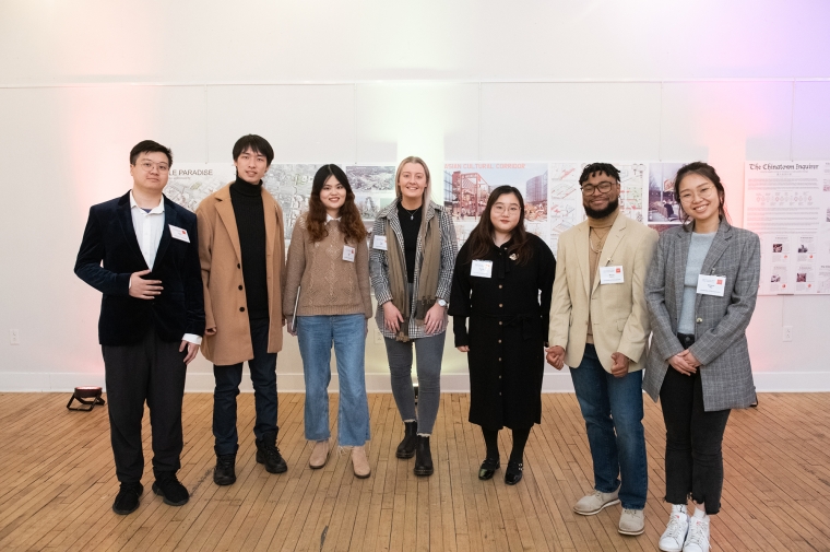 Chris Xu, Hongyi Li, Jingyi Cai, Paige Jones (Leeds Beckett University winner), Shuting Li, Marcus Owen and Qianyun Wei